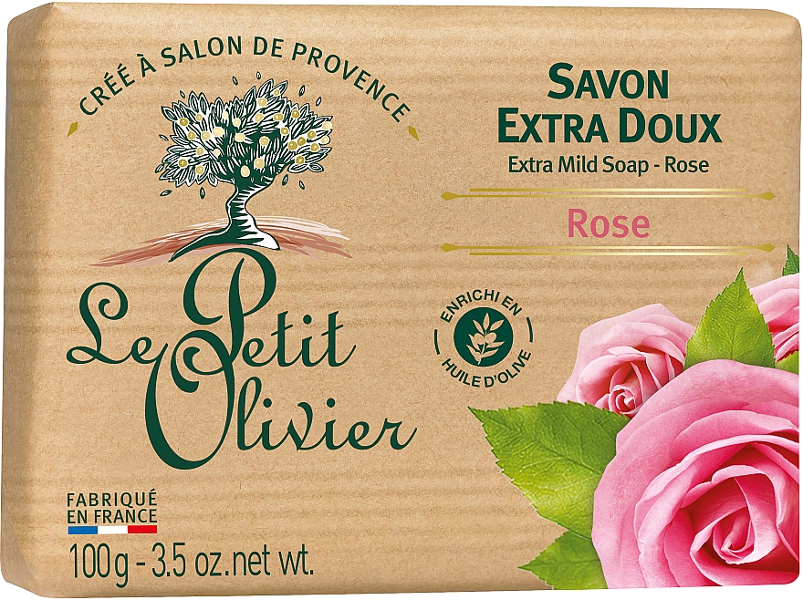 Mydło kosmetyczne Róża - Le Petit Olivier extra mild soap Rose — Zdjęcie N2