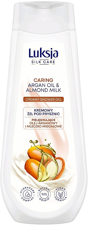Żel pod prysznic - Luksja Silk Care Caring Argan Oil& Almond Milk Creamy Shower Gel — Zdjęcie N1