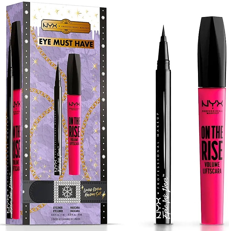 Zestaw - NYX Professional Makeup Eye Must Have (eye/liner/1ml + mascara/10ml) — Zdjęcie N1