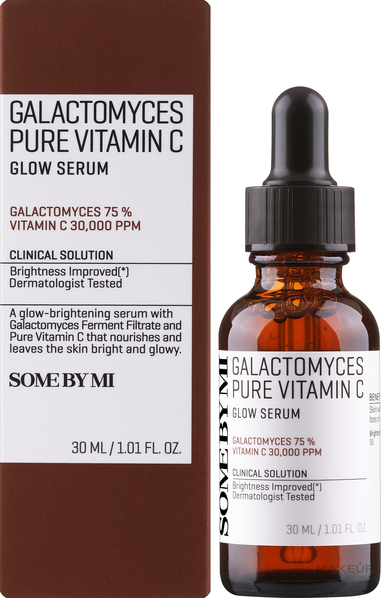 Rozjaśniające serum do twarzy z witaminą C i filtratem z grzybów - Some By Mi Galactomyces Pure Vitamin C Glow Serum — Zdjęcie 30 ml