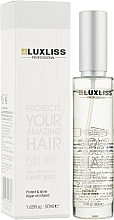 Brokatowy spray do włosów z keratyną - Luxliss Keratin Heat Protecting Shine Mist — Zdjęcie N2