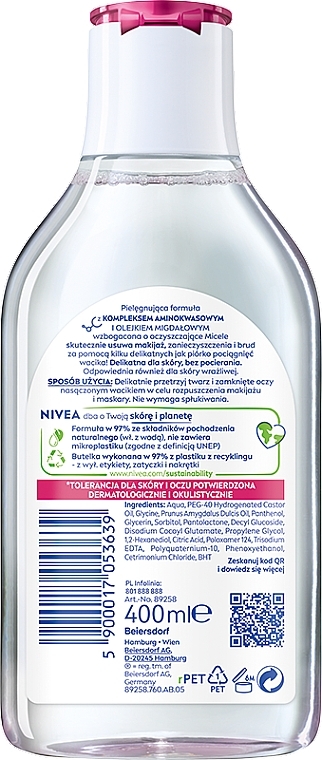 NIVEA MicellAIR® Skin Breathe - Pielęgnujący płyn micelarny do cery suchej — Zdjęcie N2