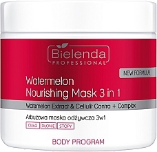 Kup Arbuzowa maska odżywcza do ciała, dłoni i stóp - Bielenda Professional Body Program Watermelon Nourishing Mask 3 In 1 
