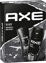 Kup Zestaw - Axe Black Body Wash+Body Spray Set (sh/gel/250ml + deo/150ml)