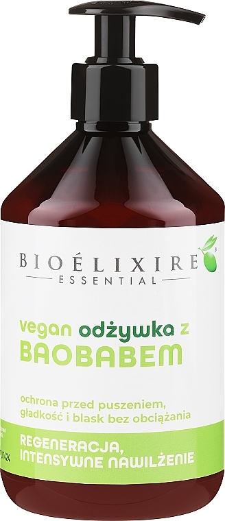 Wegańska odżywka nawilżająca do włosów Intensywne nawilżenie i elastyczość - Bioelixire Baobab Conditioner — Zdjęcie N1