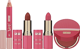 Zestaw - Pupa My Fabulous Beauty Box Glamourose (eye/sh/1.15g + blush/1.15g + lipstick/2x3.5g) — Zdjęcie N2