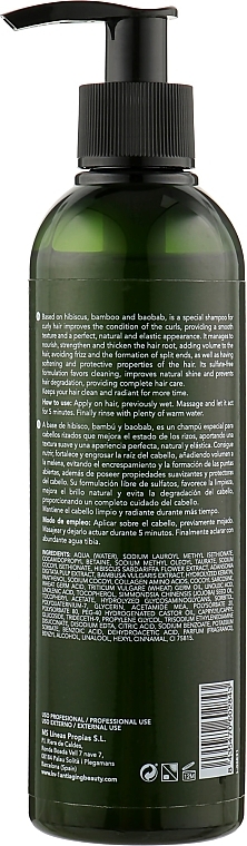 Szampon do włosów kręconych bez siarczanów - KV-1 Green Line Wild Curls Cleanser Shampoo — Zdjęcie N2