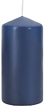 Świeca cylindryczna 60x120 mm, niebieska - Bispol — Zdjęcie N1