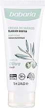 Krem do rąk z oliwą z oliwek - Babaria Hand Cream With Olive Oil — Zdjęcie N1