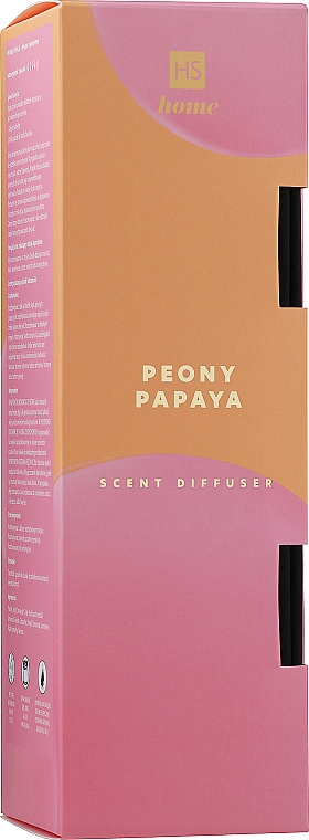 Dyfuzor zapachowy Piwonia Papaja - HiSkin Home Fragrance Peony Papaya — Zdjęcie N2