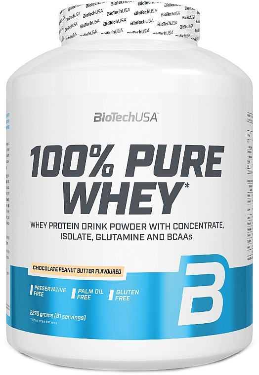 Odżywka Białkowa Czekoladowe Masło Orzechowe - BiotechUSA 100% Pure Whey Chocolate Peanut Butter — Zdjęcie N2