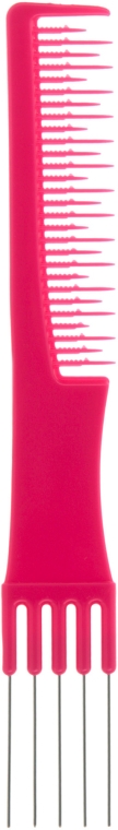 Grzebień do włosów z widelcem 60205, różowy - Top Choice Colours — Zdjęcie N1
