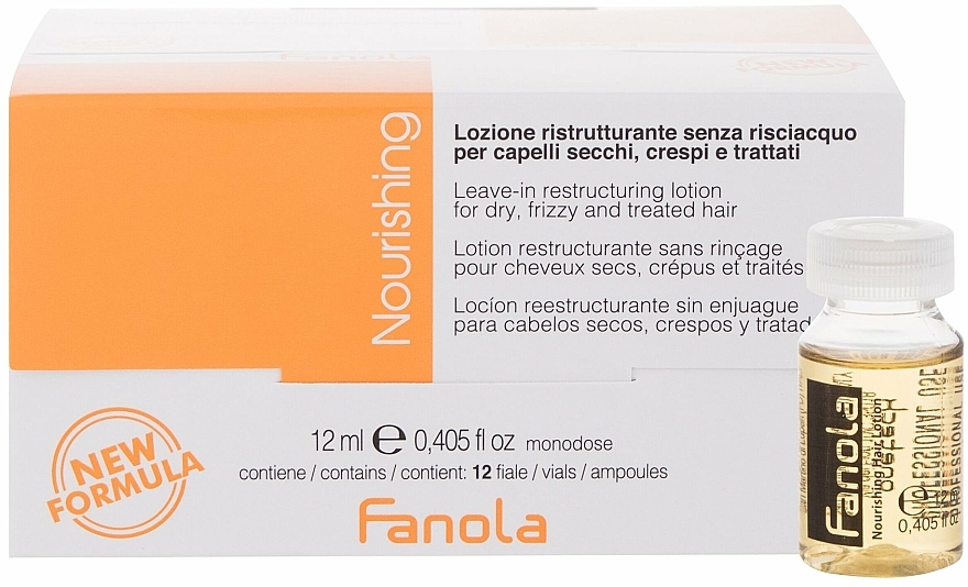 Ampułki do restrukturyzacji suchych włosów - Fanola Leave-In Restructuring Lotion — Zdjęcie N1