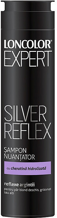 Szampon tonujący do włosów jasnych i siwych - Loncolor Expert Silver Reflex Shampoo — Zdjęcie N1