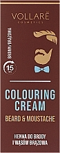 Kup Henna do brody i wąsów, brązowa - Vollare Colouring Cream Beard & Moustache Brown