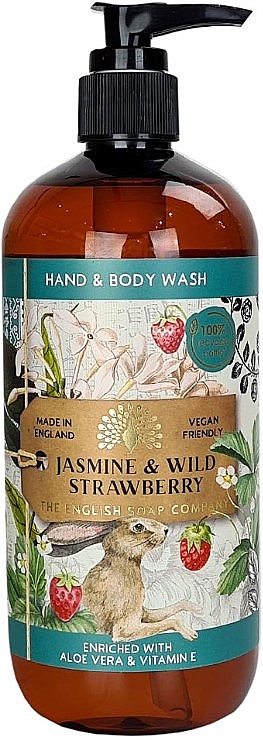 Żel do mycia rąk i ciała Jaśmin i truskawka - The English Soap Company Anniversary Jasmine & Wild Strawberry Hand & Body Wash — Zdjęcie N1