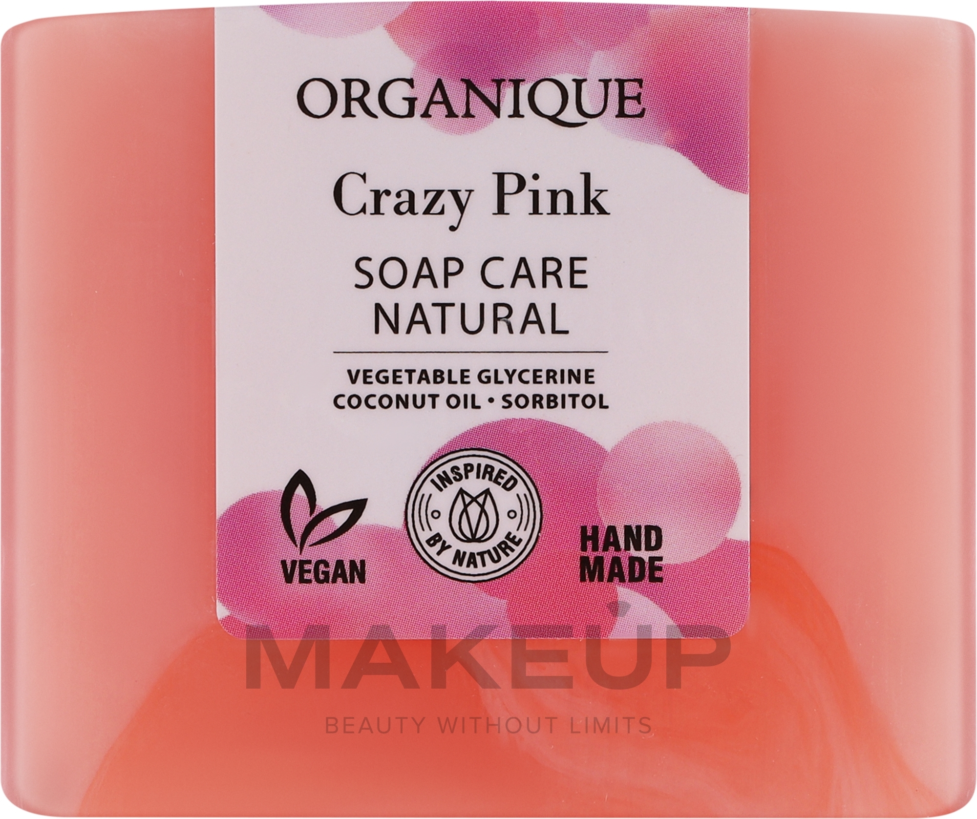 Naturalne mydło odżywcze - Organique Soap Care Natural Crazy Pink — Zdjęcie 100 g