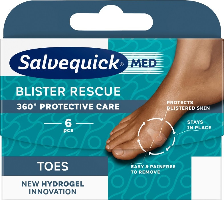 Hydrożelowe plastry na pęcherze na palcach - Salvequick Med Blister Rescue Toes — Zdjęcie N1