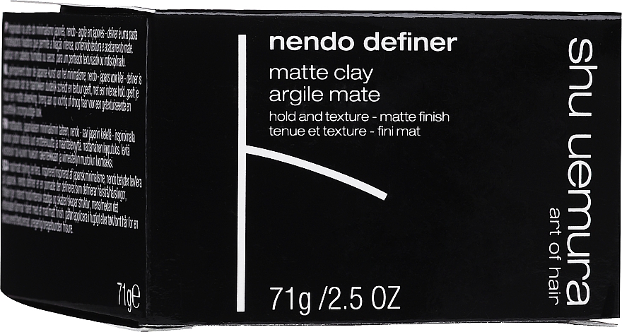 Matowa glinka modelująca do włosów - Shu Uemura Art Of Hair Nendo Definer Matt Clay  — Zdjęcie N1