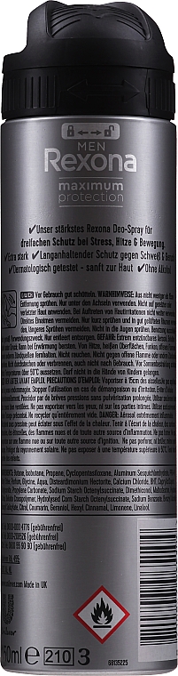 Antyperspirant w sprayu - Rexona Men Maximum Protection Power Anti-Perspirant — Zdjęcie N2