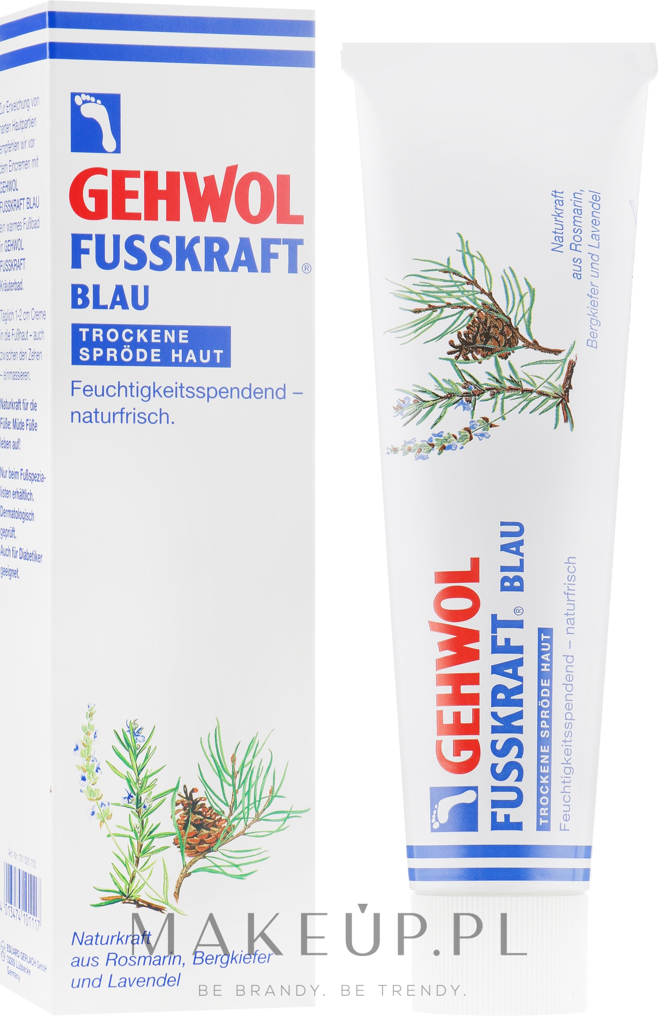 Balsam do suchych i zmęczonych stóp z mocznikiem - Gehwol Fusskraft blau — Zdjęcie 125 ml