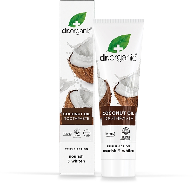 Pasta do zębów z olejem kokosowym - Dr Organic Coconut Oil Toothpaste  — Zdjęcie N1