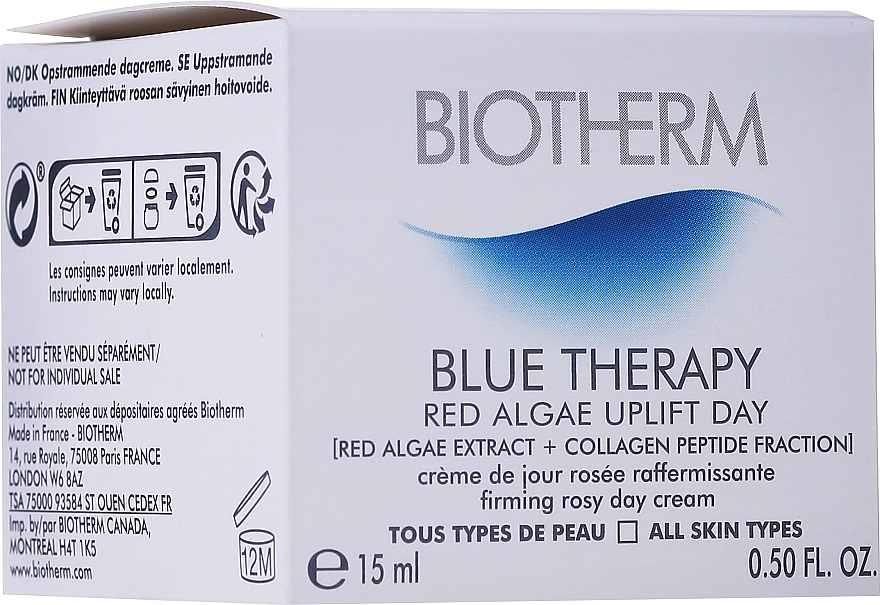 PREZENT! Liftingujący krem ujędrniający do twarzy na dzień - Biotherm Blue Therapy Red Algae Uplift Day Cream — Zdjęcie N2