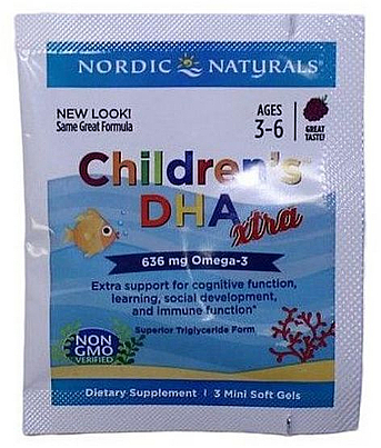 Kwas Omega-3 w żelowych kapsułkach dla dzieci - Nordic Naturals Children's DHA Xtra  — Zdjęcie N1