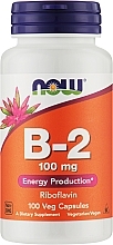 Suplement diety z witaminą B-2 100mg - Now Foods Vitamin B-2 Riboflavin 100mg Capsules — Zdjęcie N1