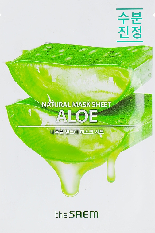 Relaksująca maska na tkaninie do twarzy Aloes - The Saem Natural Skin Fit Relaxing Mask Sheet Aloe — Zdjęcie N2