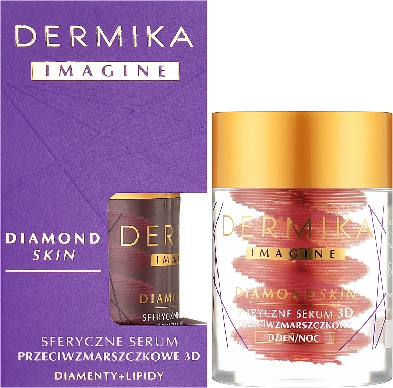 Serum przeciwzmarszczkowe - Dermika Imagine Diamond Skin Spherical Anti-wrinkle Serum 3D Day & Night — Zdjęcie N2