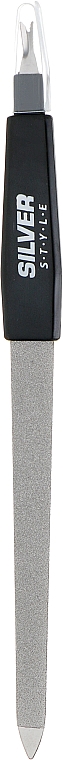 Pilnik do paznokci z dłutem, 19 cm, czarny - Silver Style — Zdjęcie N1