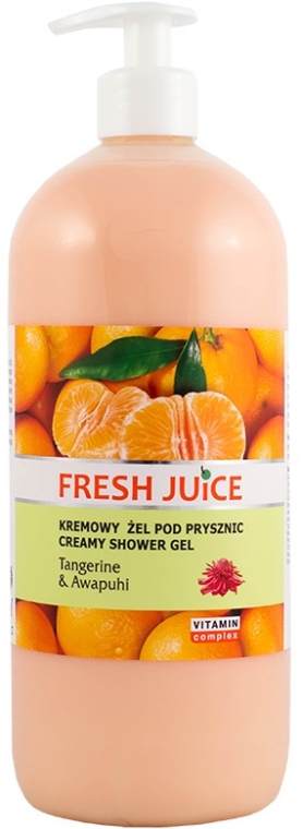 Kremowy żel pod prysznic Tangerynka i imbir cytwarowy - Fresh Juice Creamy Shower Gel Tangerine & Awapuhi