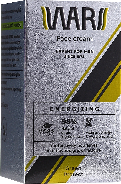 Energetyzujący krem do twarzy dla mężczyzn z kompleksem witamin - Wars Expert For Men  — Zdjęcie N2