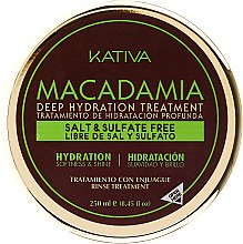 Maseczka głęboko nawilżająca do włosów - Kativa Macadamia Deep Hydrating Treatment — Zdjęcie N2