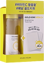 Kup Zestaw - Holika Holika Gold Kiwi Vita C+ Brightening Toner Special Set (toner 150 ml + pad 40 pcs)