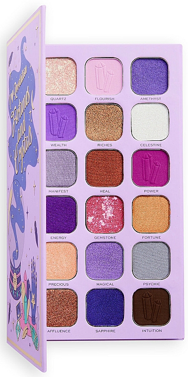 Paleta cieni do powiek - I Heart Revolution Book Of Spells Eyeshadow Palette Fortunes And Crystals — Zdjęcie N2