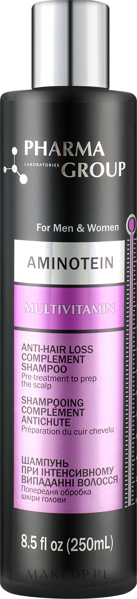 Szampon przeciw intensywnemu wypadaniu włosów - Pharma Group Laboratories Aminotein + Multivitamin Shampoo — Zdjęcie 250 ml
