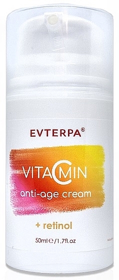 Krem do twarzy z witaminą C i retinolem - Evterpa Vitamin C Anti-Age Cream — Zdjęcie N1