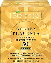 PRZECENA! Liftingująco-ujędrniający krem przeciwzmarszczkowy do twarzy 50+ - Bielenda Golden Placenta Collagen Reconstructor * — Zdjęcie N2
