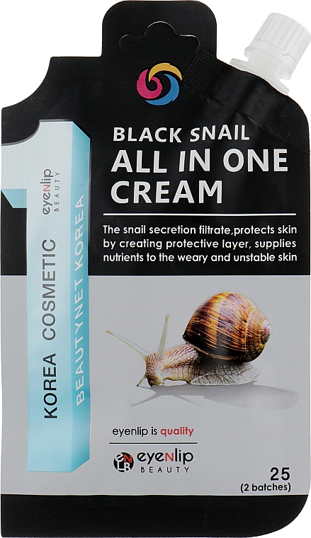 Krem rewitalizujący z czarnym ślimakiem - Eyenlip Black Snail All In One Cream