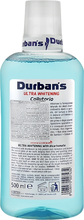 Płyn do płukania ust Ultra Whitening - Durban`s — Zdjęcie N2