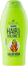 Kup Naturalny szampon dodający włosom objętości Aloes - Hristina Cosmetics Hair Volume & Vitality With Aloe Vera Shampoo