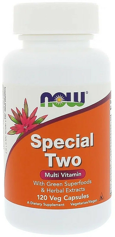 Multiwitaminy w kapsułkach roślinnych - Now Foods Special Two Multi Vitamin Veg Capsules — Zdjęcie N1