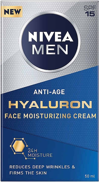 Przeciwzmarszczkowy krem do twarzy dla mężczyzn - NIVEA MEN Hyaluron — Zdjęcie N1