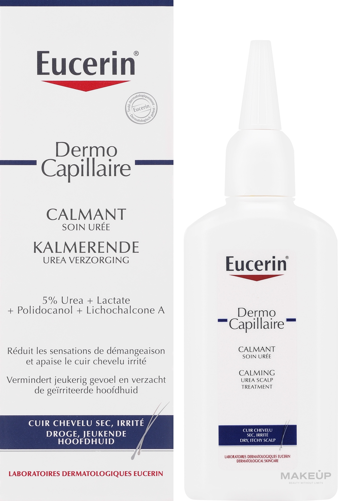 Kojący szampon do suchej i podrażnionej skóry głowy - Eucerin DermoCapillaire Calming Urea — Zdjęcie 100 ml