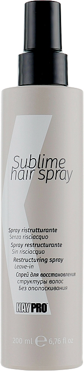 Spray bez spłukiwania do włosów zniszczonych - KayPro Sublime Hair Spray