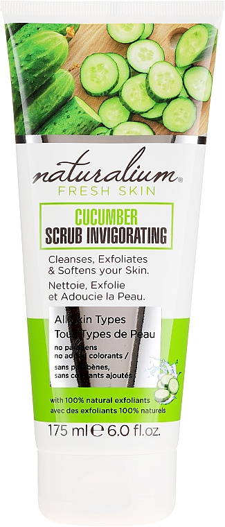 Orzeźwiający peeling do ciała Ogórek - Naturalium Invigorating Cucumber Scrub