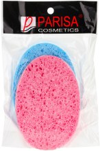 Kup Gąbki do mycia twarzy Z-11, owalne, 2 szt., różowa + niebieska - Parisa Cosmetics