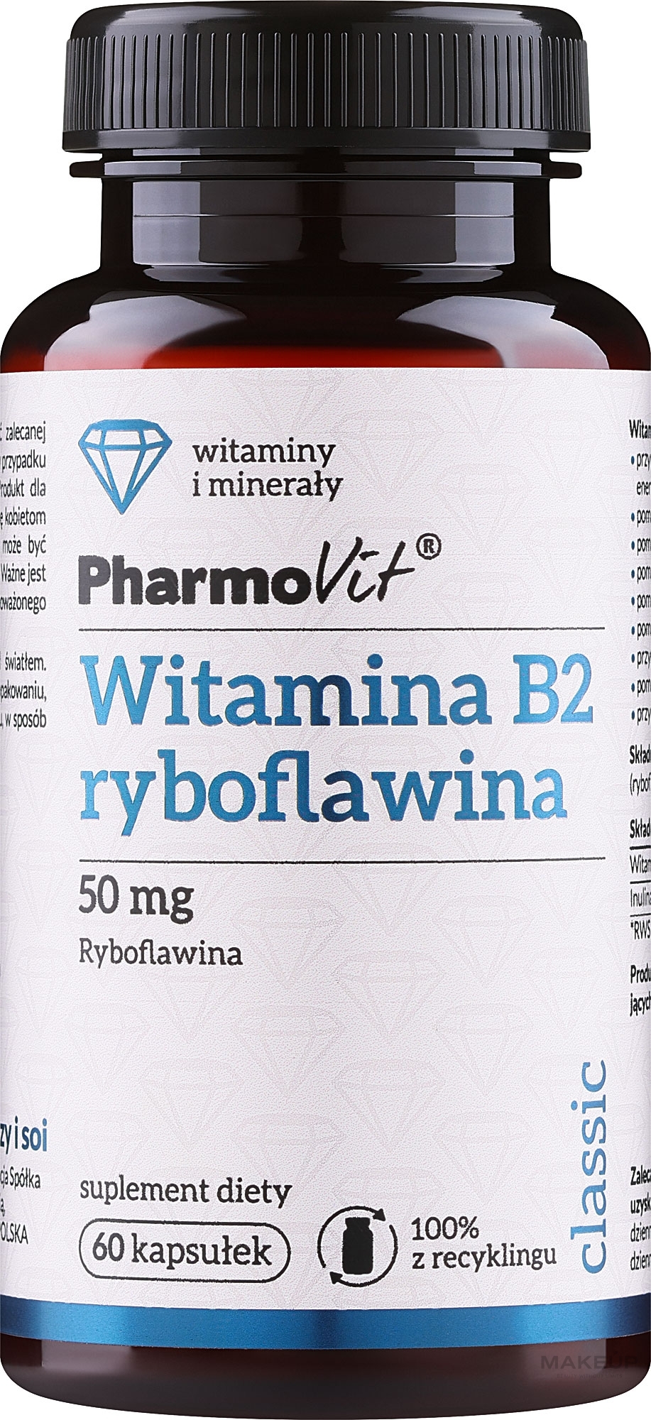 Suplement diety Witamina B2-ryboflawina - PharmoVit  — Zdjęcie 60 szt.